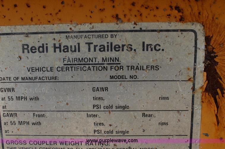 image for item L2261 1998 Redi Haul equipment trailer