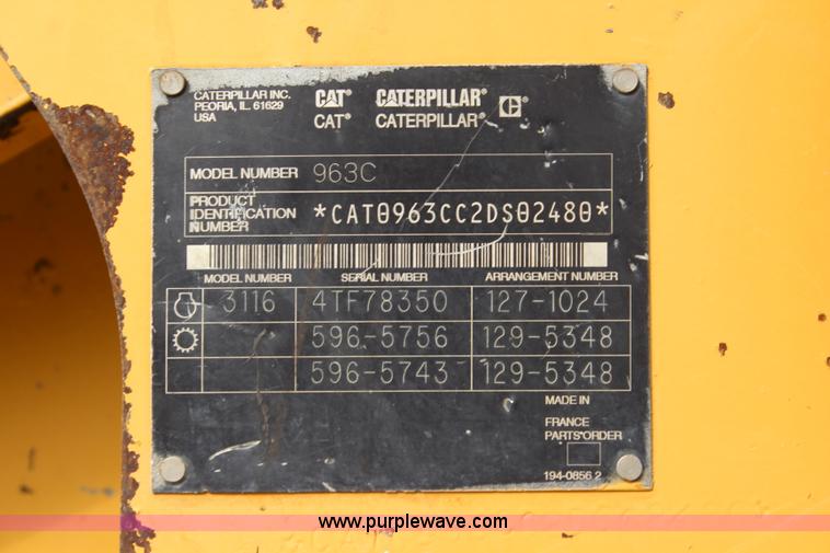 image for item L2292 2002 Caterpillar 963C track loader