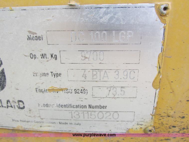 image for item L3846 2001 New Holland DC100 LGP dozer