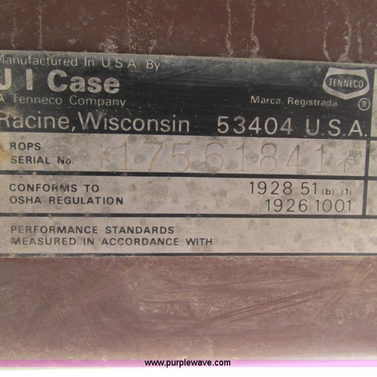 image for item L5292 1987 Case 580K backhoe