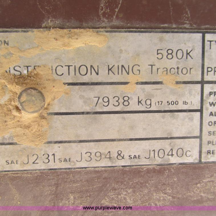 image for item L5292 1987 Case 580K backhoe