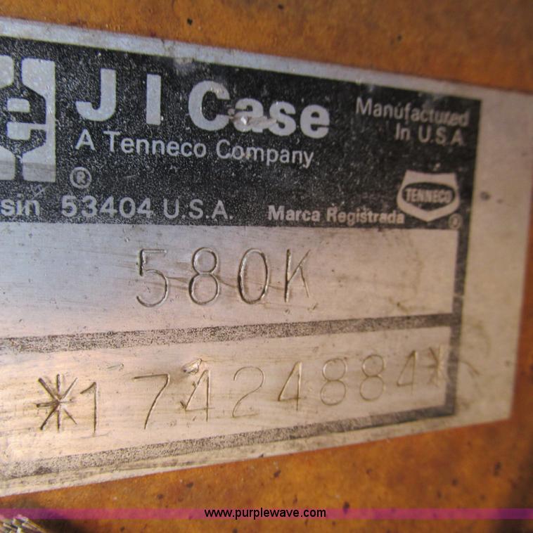 image for item L5292 1987 Case 580K backhoe