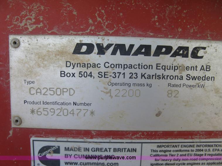 image for item L6327 Dynapac CA250PD single drum compactor