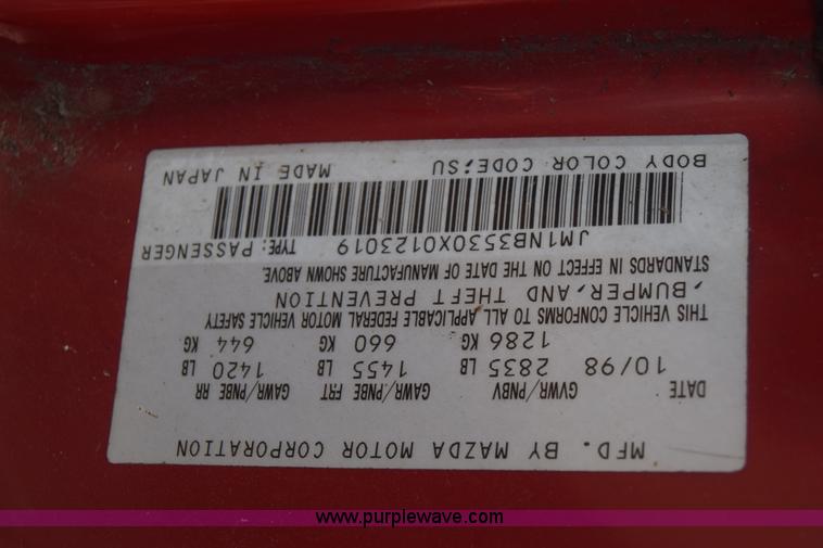 image for item J8023 1999 Mazda MX-5 Miata