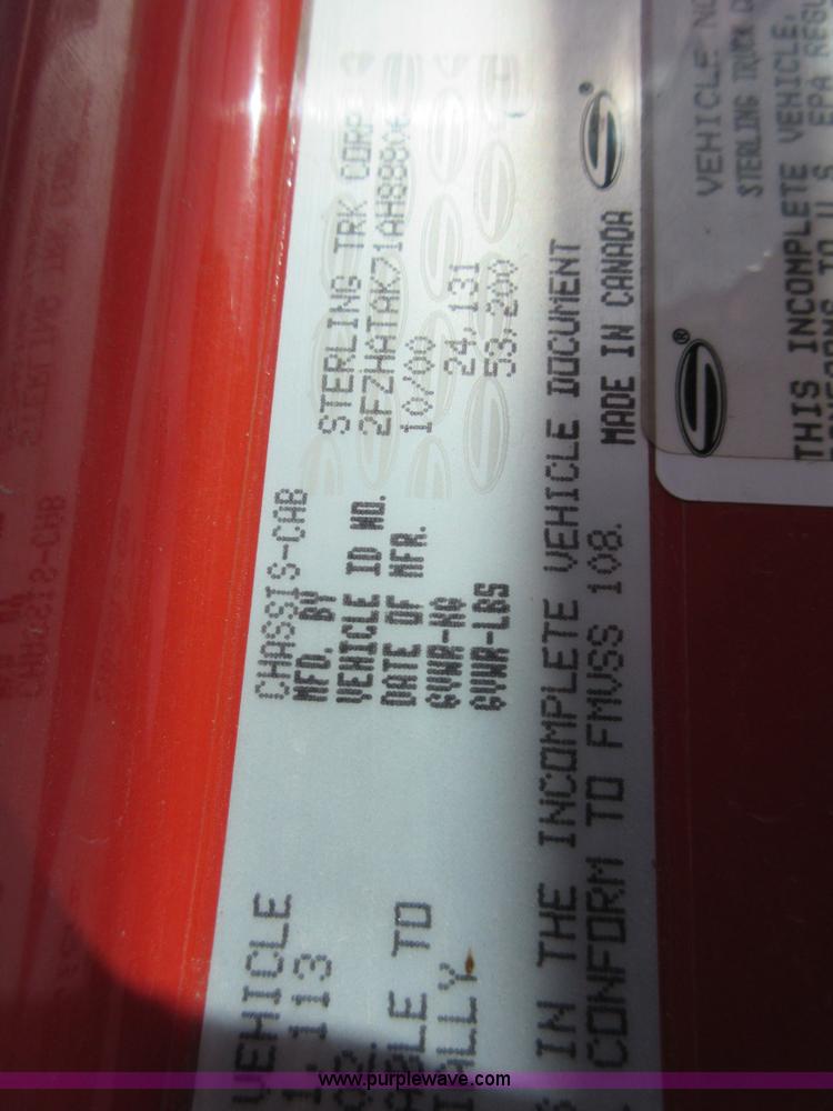 image for item I1948 2001 Sterling LT7500 dump truck