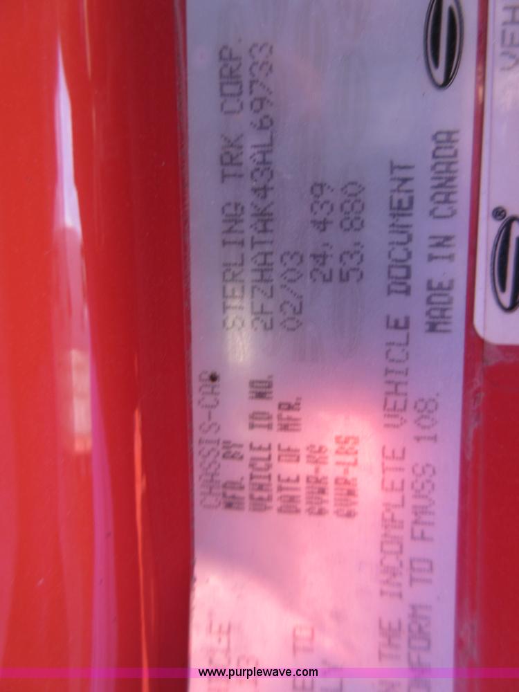 image for item I1961 2003 Sterling LT7500 dump truck