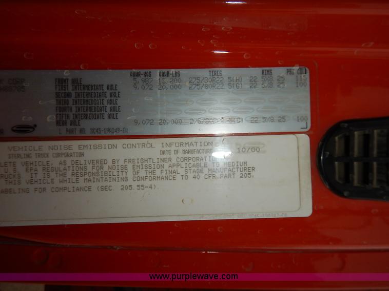 image for item K1665 2001 Sterling LP7500 dump truck