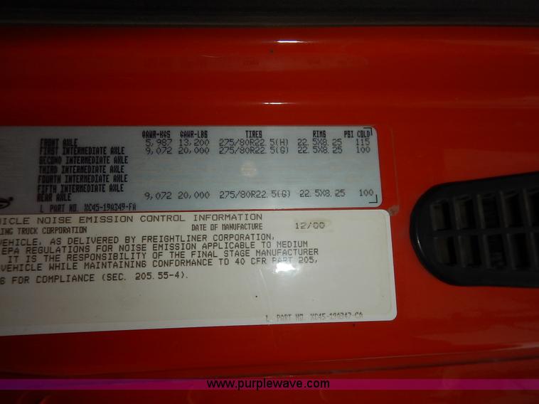 image for item K1670 2001 Sterling LP7500 dump truck