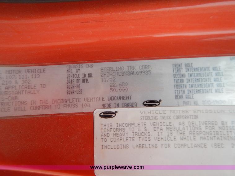 image for item K1682 2003 Sterling Acterra M8500 bucket truck