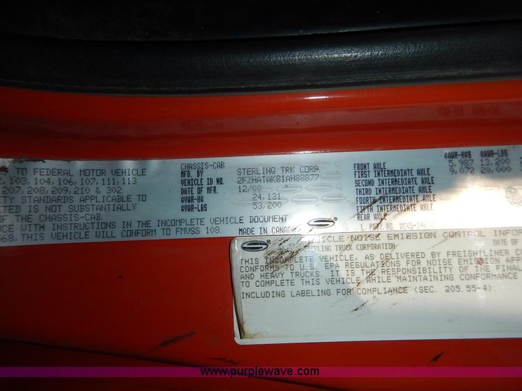 image for item L2304 2001 Sterling LT7500 dump truck