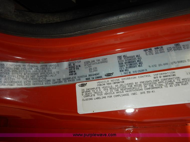 image for item L2306 2001 Sterling LT7500 dump truck