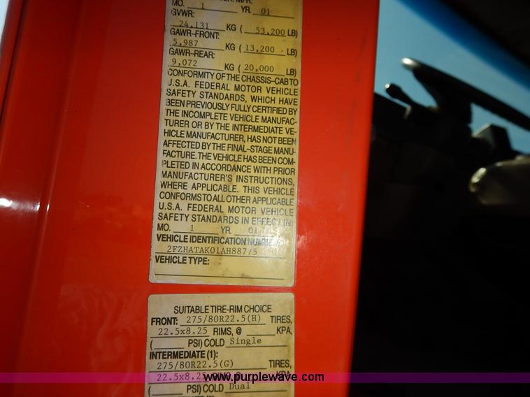 image for item L2311 2001 Sterling LT7500 dump truck