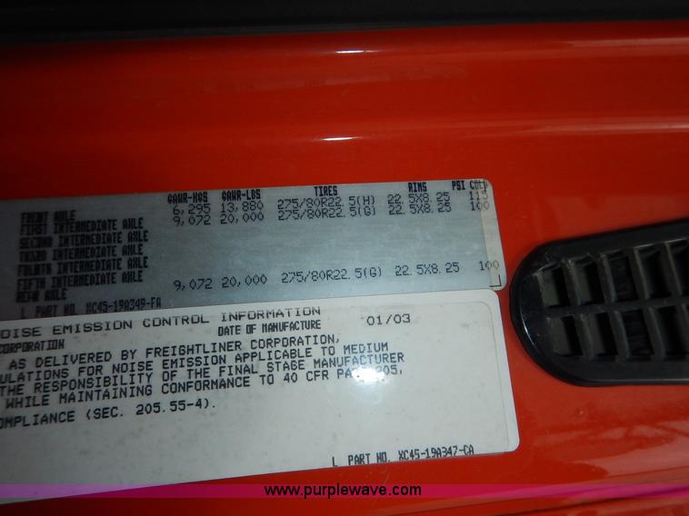 image for item L2490 2003 Sterling LT7500 dump truck