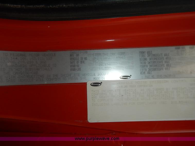 image for item L2491 2003 Sterling LT7500 dump truck