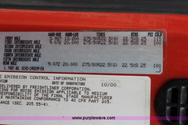 image for item L2492 2001 Sterling 7500 dump truck