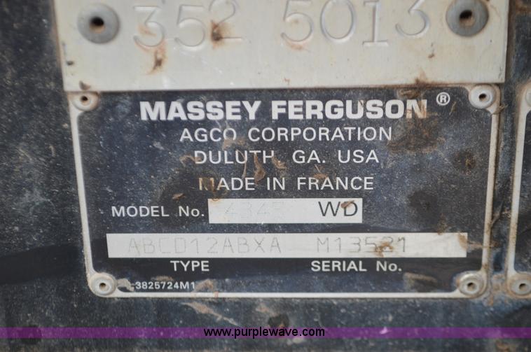 image for item L6394 2003 Massey Ferguson 4345 tractor