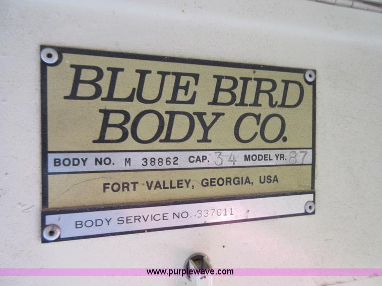 image for item BB9130 1987 Chevrolet school bus