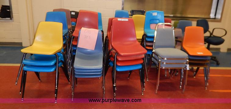image for item BH9870 Approximately 80 assorted student chairs