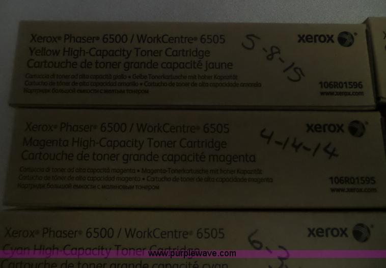 image for item BI9284 (10) assorted Xerox Phraser 6500 toner cartridges