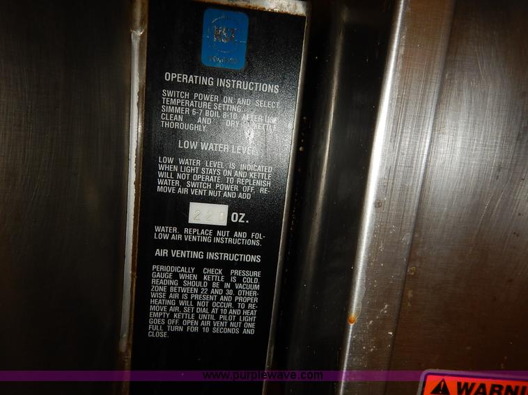 image for item BL9454 Market Forge soup kettle