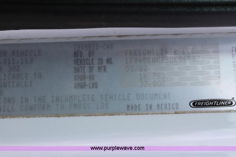 image for item J3716 2003 Freightliner FL80 dump truck