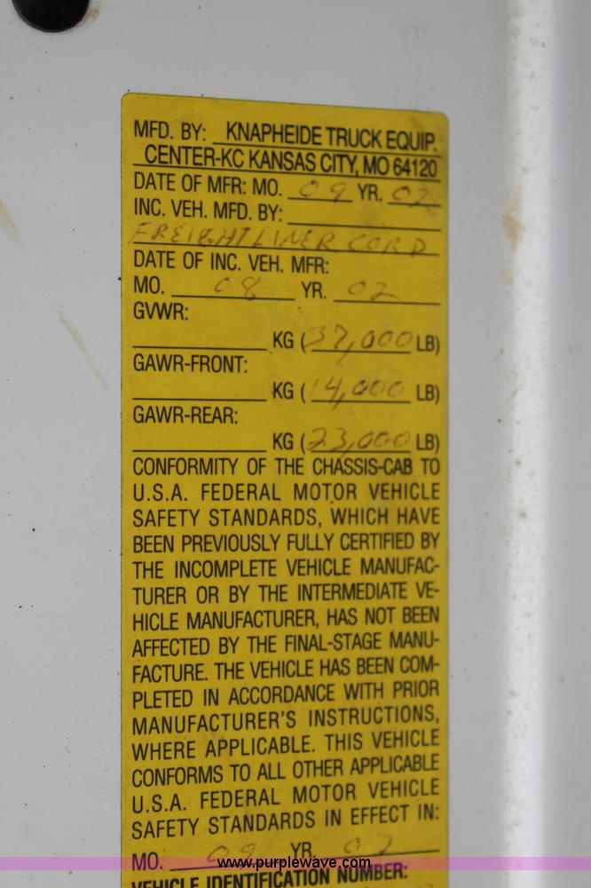 image for item J3716 2003 Freightliner FL80 dump truck