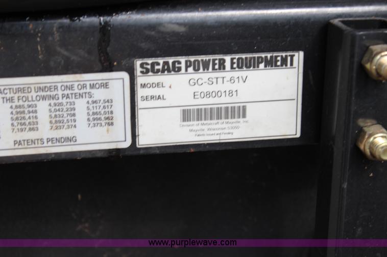 image for item J3720 2008 Scag Turf Tiger ZTR lawn mower