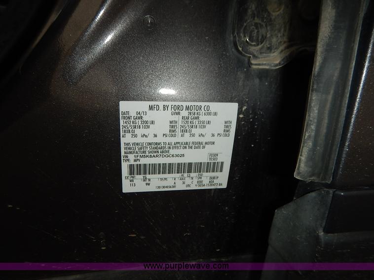 image for item J6388 2013 Ford Explorer Police SUV