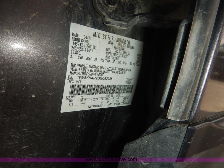 image for item J6390 2013 Ford Explorer Police SUV