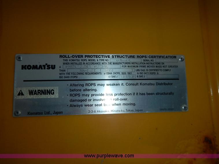 image for item J6397 2004 Komatsu WA250-5L wheel loader