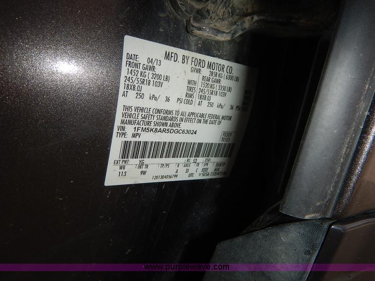 image for item J6401 2013 Ford Explorer Police SUV