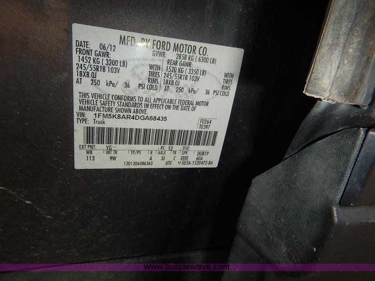 image for item J6403 2013 Ford Explorer Police SUV