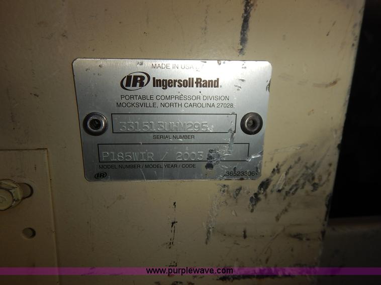 image for item K1742 Ingersoll Rand 185 air compressor