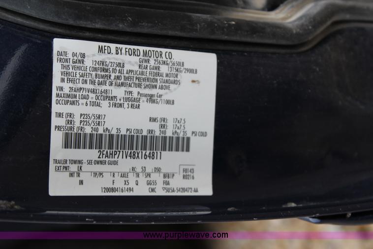 image for item L2342 2008 Ford Crown Victoria Police Interceptor