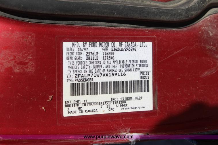 image for item L2456 1997 Ford Crown Victoria Police Interceptor