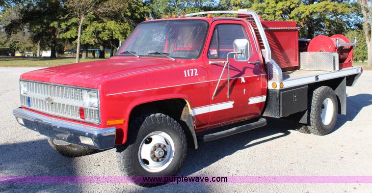 image for item L2459 1982 Chevrolet 3500 fire truck
