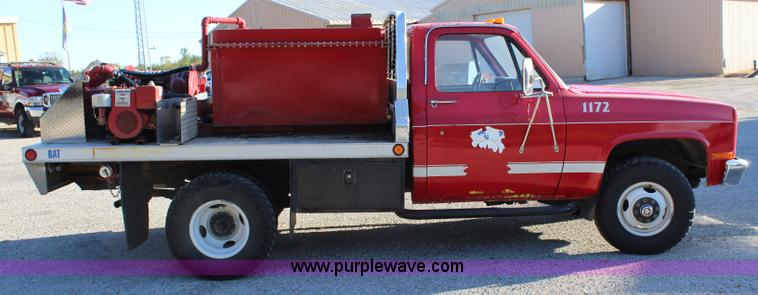image for item L2459 1982 Chevrolet 3500 fire truck