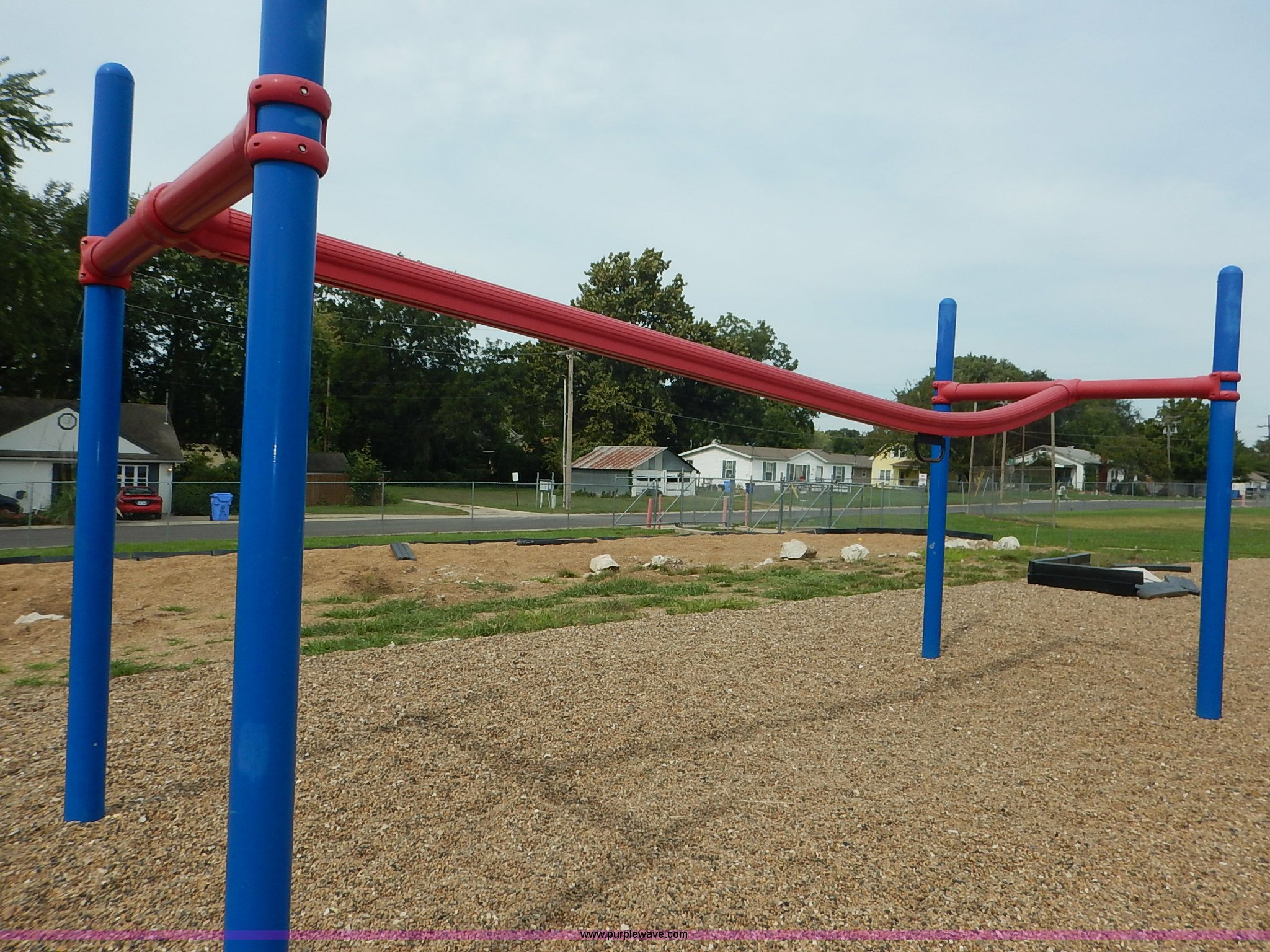 Playground zip line bar in Tonganoxie, KS Item BL9433 sold Purple Wave