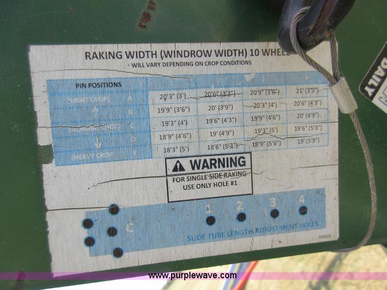 image for item BR9892 Durabilt HC-3110 DuraRake hay rake