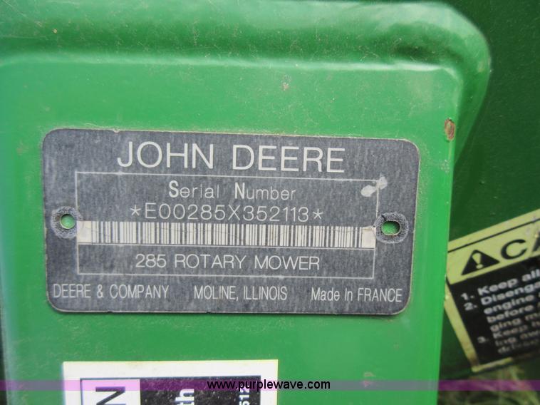 image for item BR9896 John Deere 285 disc mower