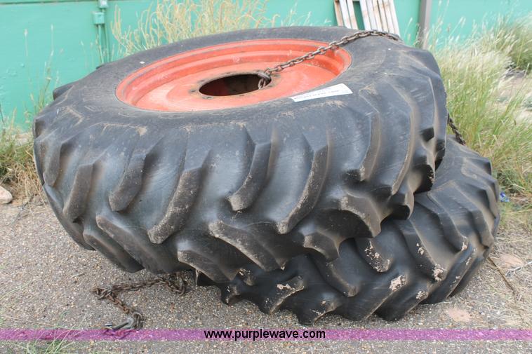 image for item J1434 (2) 20.8-38 tires and wheels