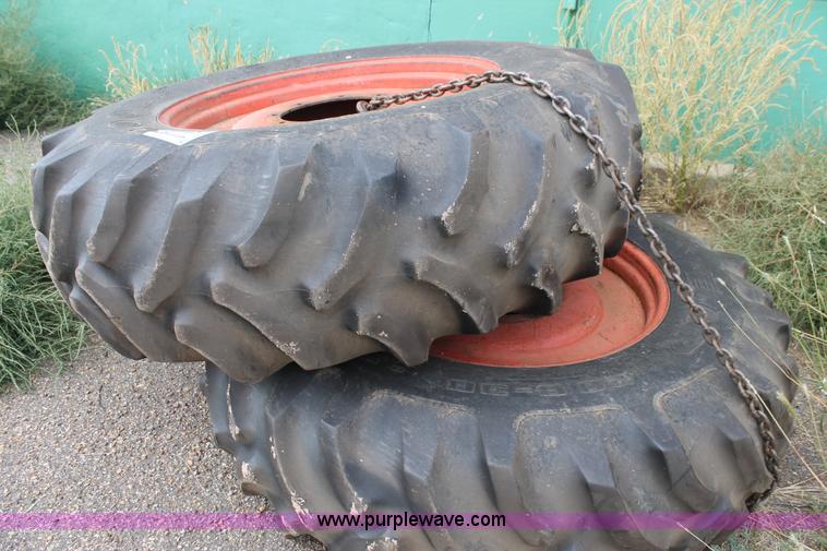 image for item J1434 (2) 20.8-38 tires and wheels