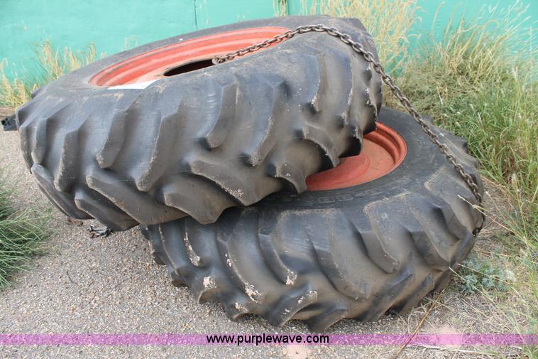 image for item J1434 (2) 20.8-38 tires and wheels