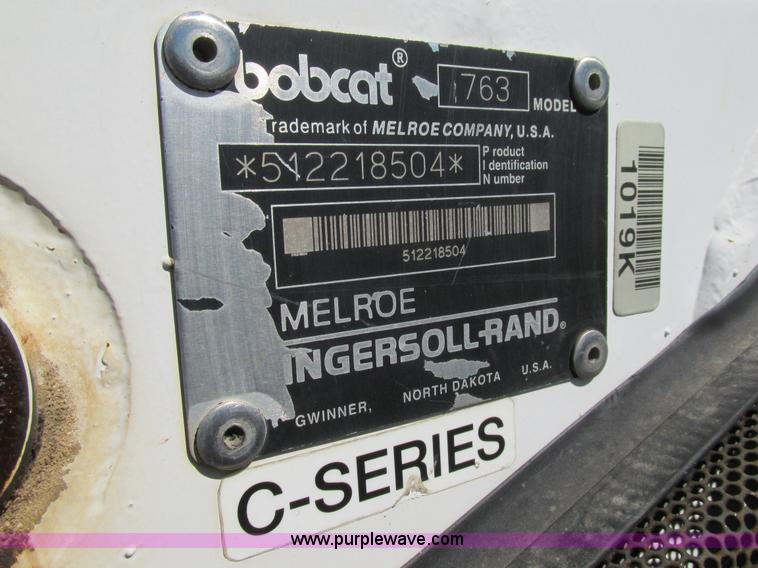 image for item K5187 1996 Bobcat 763 skid steer