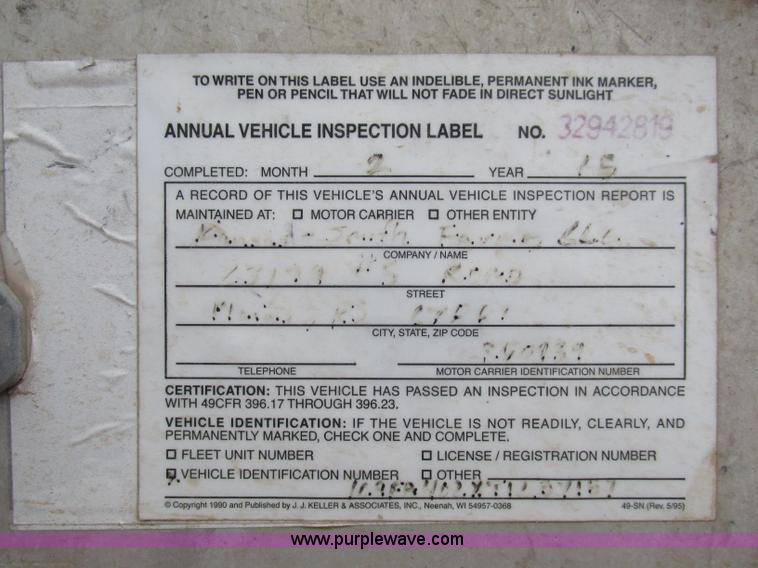 image for item K5753 1996 Pacer CEI tank trailer