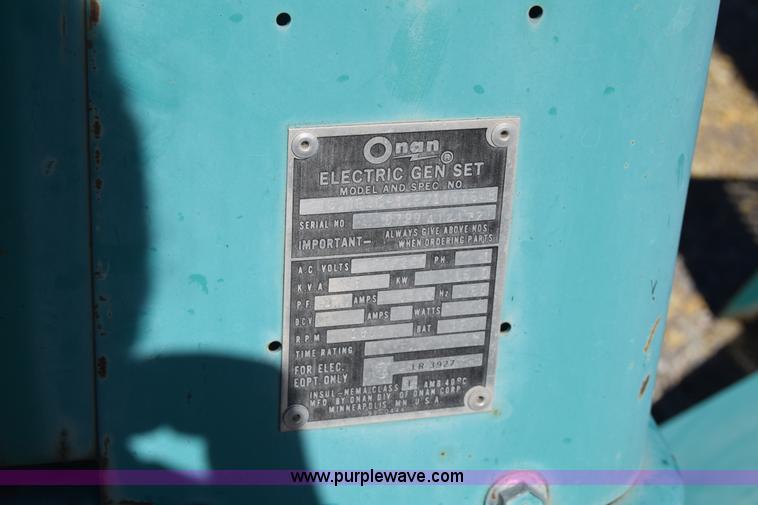 image for item BL9838 Onan generator