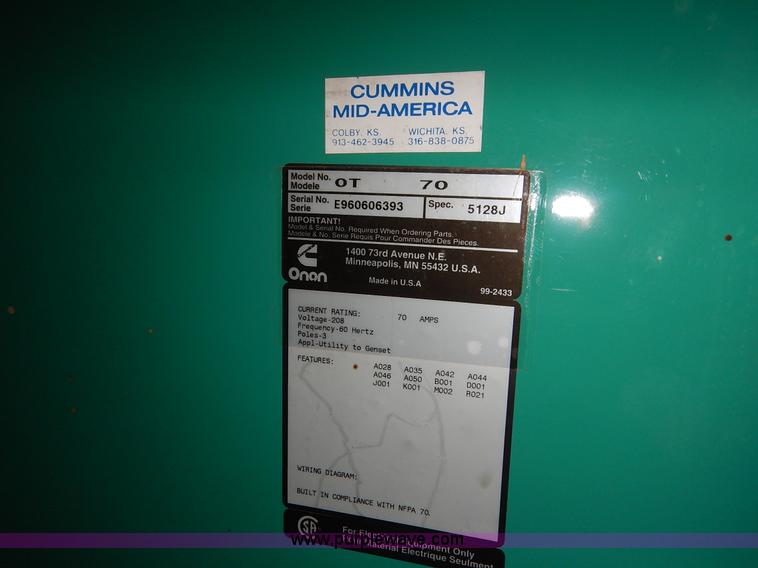 image for item BT9641 (5) assorted propane generator sets