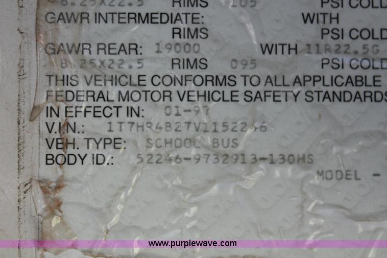 image for item H8089 1997 Thomas Built Saf-T-Liner MVP ER school bus