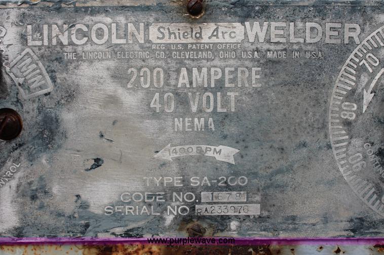image for item H8093 Lincoln SA-200 Shield Arc welder