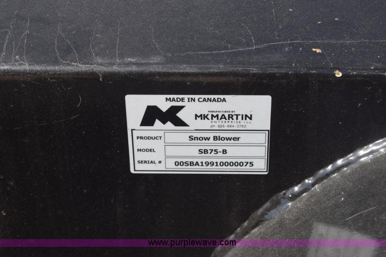 image for item J7085 MK Martin SB75-B snow blower